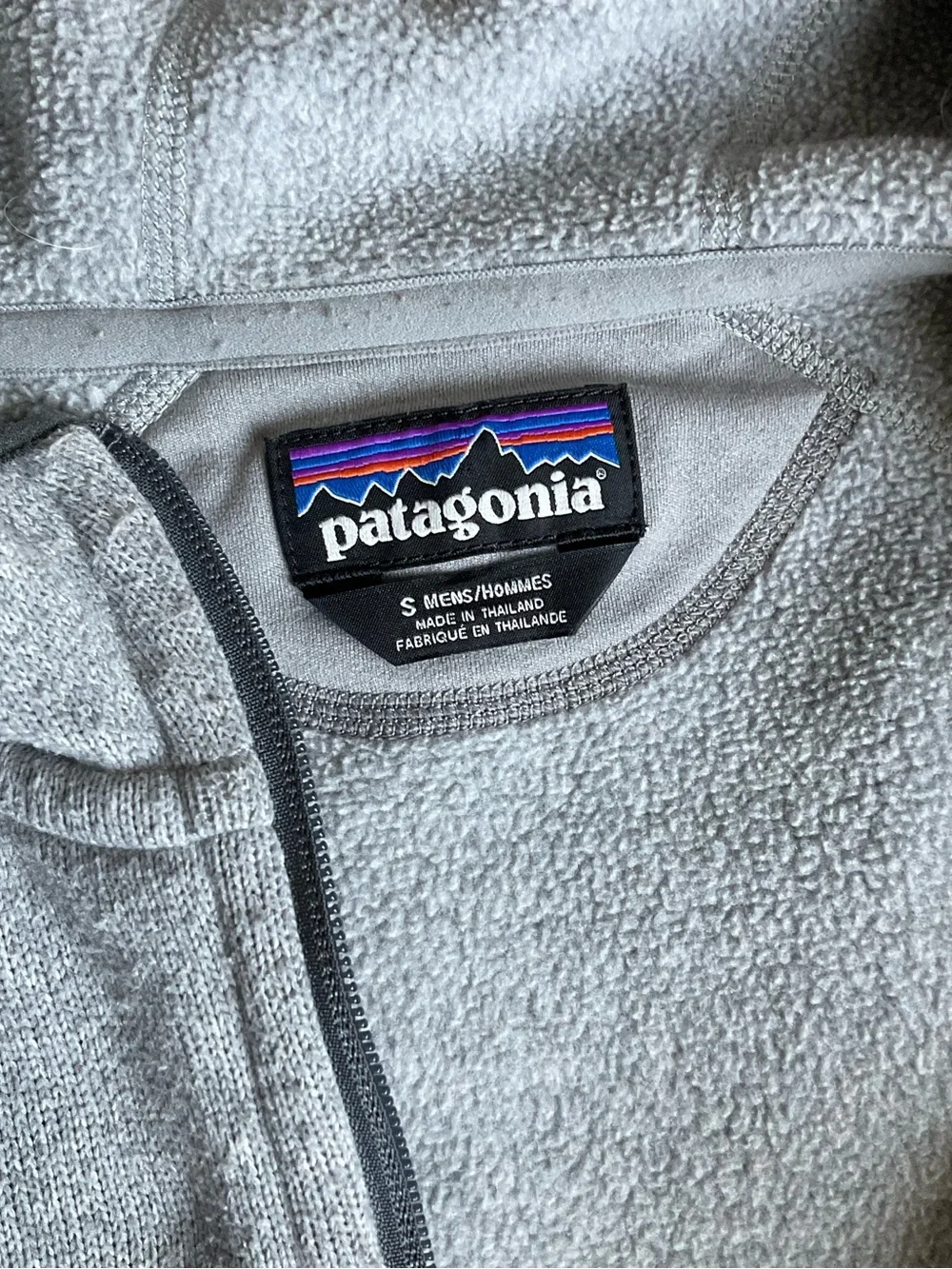 Patagonia Light Gray Heather Full-Zip Hooded Fleece - Picture 3 of 4